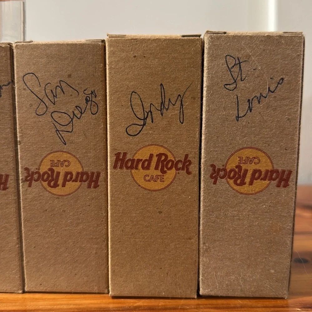NEW Hard Rock Cafe Tall Shot Glasses Set of 11